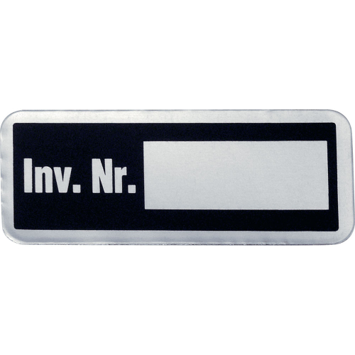 Inventaretikett: Inv.Nr., Typenschild tipomatics, Alu-Solid-Folie, 50 x 20 mm, 11 St./Bogen