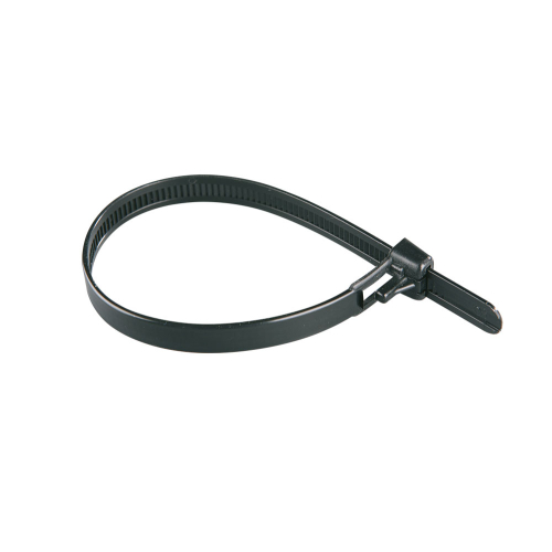 Kabelbinder wiederlösbar, schwarz, Polyamid, 350 mm x 7,5 mm, 100 St./Verpackungseinheit
