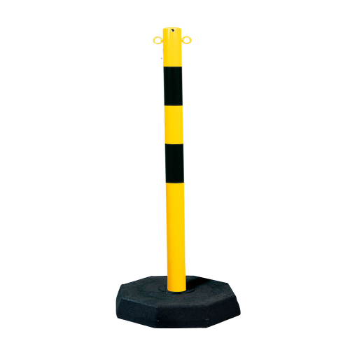 Kettenständer-Set Robust, 6 Pfosten, 10 m Stahlkette, gelb-schwarz, 20 St. S-Haken / Verkaufseinheit Kettenständer-Set Robust, 6 Pfosten, 10 m Stahlkette, gelb-schwarz, 20 St. S-Haken / Verkaufseinheit