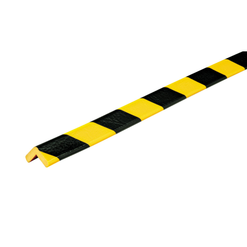 Knuffi Eckschutzprofil Typ E, selbstklebend/zum Anschrauben, gelb-schwarz, PU-Schaum, lfm Knuffi Eckschutzprofil Typ E, selbstklebend/zum Anschrauben, gelb-schwarz, PU-Schaum, lfm