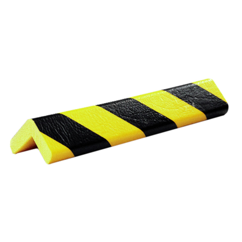 Knuffi Eckschutzprofil Typ H, selbstklebend/zum Anschrauben, gelb-schwarz, PU-Schaum, lfm