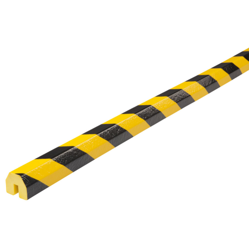 Knuffi Kantenschutzprofil Typ BB, zum Aufstecken/zum Anschrauben, gelb-schwarz, PU-Schaum, 1000 x 40 x 19 mm, 1 Stück