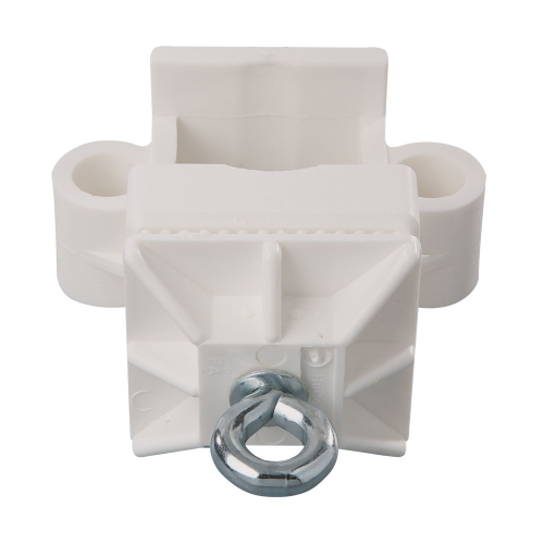 Kombi-Klemmschelle, mit 2 Ösen, Kunststoff, 40 mm x 40 mm, 1 Stück Kombi-Klemmschelle, mit 2 Ösen, Kunststoff, 40 mm x 40 mm, 1 Stück