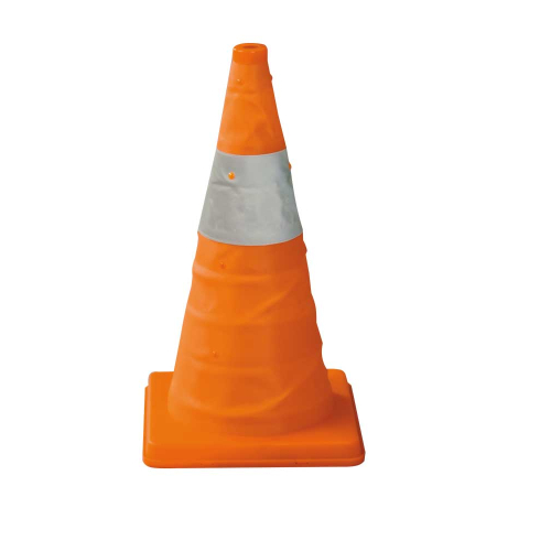 Leitkegel: Falt-Leitkegel mit Blink-LED, orange-reflektierend, DIN-FNFW, PVC, 450 mm, 1 Stück Leitkegel: Falt-Leitkegel mit Blink-LED, orange-reflektierend, DIN-FNFW, PVC, 450 mm, 1 Stück