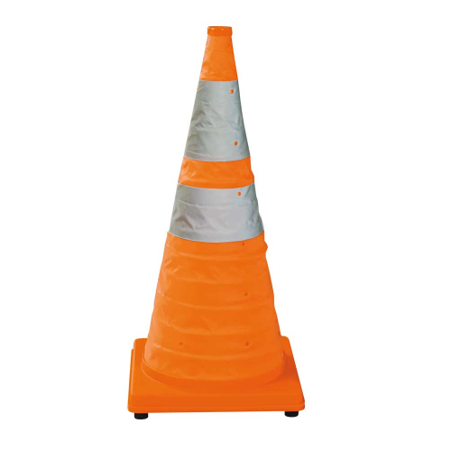 Leitkegel: Falt-Leitkegel mit Blink-LED, orange-reflektierend, DIN-FNFW, PVC, 700 mm, 1 Stück Leitkegel: Falt-Leitkegel mit Blink-LED, orange-reflektierend, DIN-FNFW, PVC, 700 mm, 1 Stück