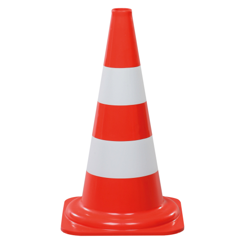 Leitkegel: Leitkegel für den Tageinsatz, rot-weiß tagesleuchtend, PVC, 2,2 kg, 500 mm, 1 Stück Leitkegel: Leitkegel für den Tageinsatz, rot-weiß tagesleuchtend, PVC, 2,2 kg, 500 mm, 1 Stück