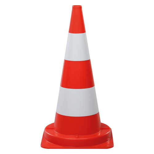 Leitkegel: Leitkegel für den Tageinsatz, rot-weiß tagesleuchtend, PVC, 3,1 kg, 750 mm, 1 Stück