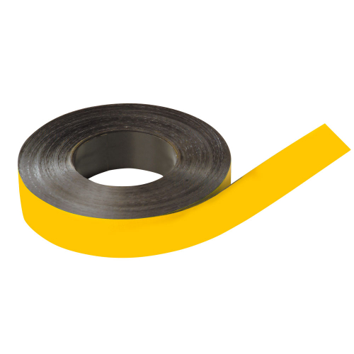 Magnetband beschriftbar, zum Zuschneiden, gelb, Breite 40 mm, 30 m/Rolle Magnetband beschriftbar, zum Zuschneiden, gelb, Breite 40 mm, 30 m/Rolle
