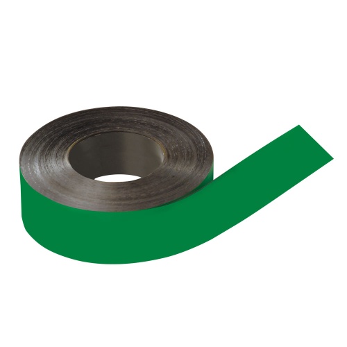 Magnetband beschriftbar, zum Zuschneiden, grün, Breite 50 mm, 30 m/Rolle Magnetband beschriftbar, zum Zuschneiden, grün, Breite 50 mm, 30 m/Rolle
