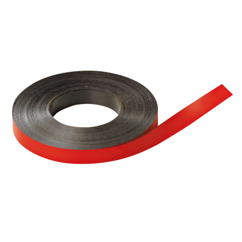 Magnetband beschriftbar, zum Zuschneiden, rot, Breite 20 mm, 30 m/Rolle Magnetband beschriftbar, zum Zuschneiden, rot, Breite 20 mm, 30 m/Rolle