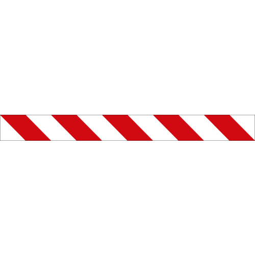 Magnetische Warnflächen, ASR, linksweisend, rot-weiß, Magnetfolie, 100 mm x 1000 mm, 1 Stück Magnetische Warnflächen, ASR, linksweisend, rot-weiß, Magnetfolie, 100 mm x 1000 mm, 1 Stück