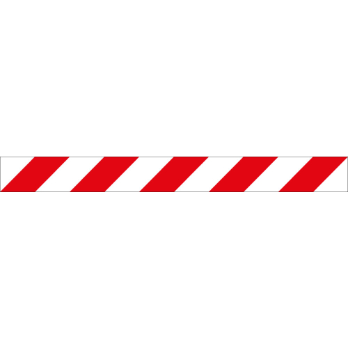 Magnetische Warnflächen, ASR, rechtsweisend, rot-weiß, Magnetfolie, 100 mm x 1000 mm, 1 Stück