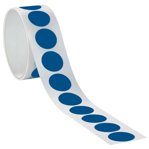 Markierungspunkt blanko, blau, Folie selbstklebend , Ø 37 mm, 100 St./Rolle Markierungspunkt blanko, blau, Folie selbstklebend , Ø 37 mm, 100 St./Rolle
