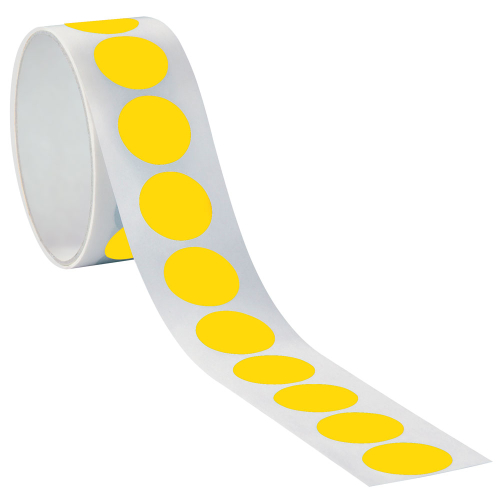 Markierungspunkt blanko, gelb, Folie selbstklebend , Ø 37 mm, 100 St./Rolle Markierungspunkt blanko, gelb, Folie selbstklebend , Ø 37 mm, 100 St./Rolle