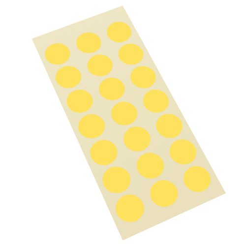 Markierungspunkt blanko, gelb, Papier ablösbar , Ø 50 mm, 6 St./Bogen Markierungspunkt blanko, gelb, Papier ablösbar , Ø 50 mm, 6 St./Bogen