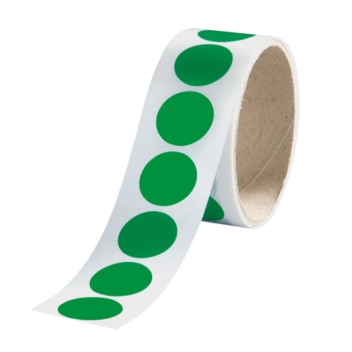 Markierungspunkt blanko, grün, Folie selbstklebend , Ø 37 mm, 100 St./Rolle Markierungspunkt blanko, grün, Folie selbstklebend , Ø 37 mm, 100 St./Rolle