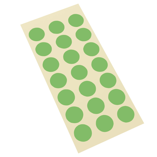 Markierungspunkt blanko, grün, Papier ablösbar , Ø 10 mm, 128 St./Bogen Markierungspunkt blanko, grün, Papier ablösbar , Ø 10 mm, 128 St./Bogen