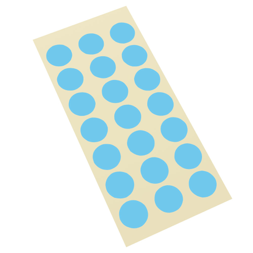 Markierungspunkt blanko, hellblau, Papier ablösbar , Ø 25 mm, 21 St./Bogen Markierungspunkt blanko, hellblau, Papier ablösbar , Ø 25 mm, 21 St./Bogen