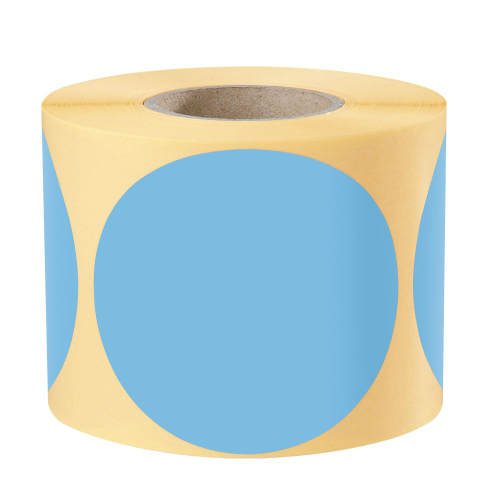 Markierungspunkt blanko, hellblau, Papier ablösbar , Ø 75 mm, 500 St./Rolle Markierungspunkt blanko, hellblau, Papier ablösbar , Ø 75 mm, 500 St./Rolle