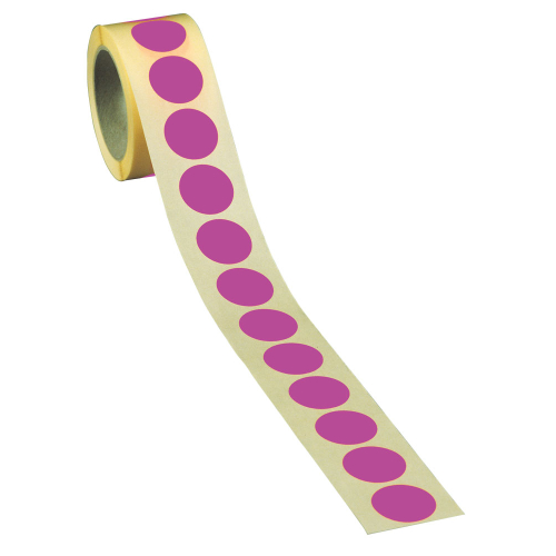 Markierungspunkt blanko, pink, Papier ablösbar , Ø 38 mm, 500 St./Rolle Markierungspunkt blanko, pink, Papier ablösbar , Ø 38 mm, 500 St./Rolle