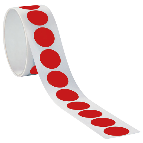 Markierungspunkt blanko, rot, Folie selbstklebend , Ø 50 mm, 100 St./Rolle Markierungspunkt blanko, rot, Folie selbstklebend , Ø 50 mm, 100 St./Rolle