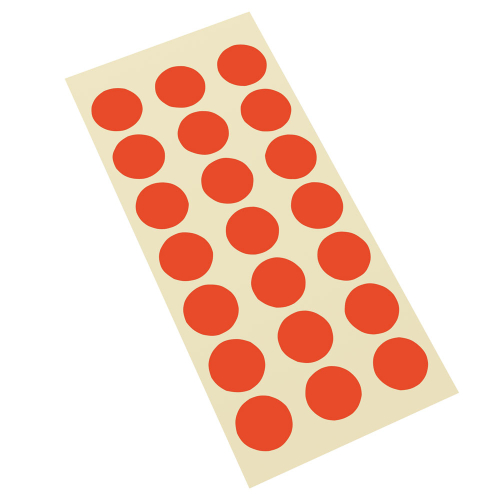 Markierungspunkt blanko, rot, Papier ablösbar , Ø 50 mm, 6 St./Bogen Markierungspunkt blanko, rot, Papier ablösbar , Ø 50 mm, 6 St./Bogen