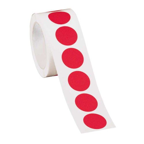 Markierungspunkt blanko, rot, Papier selbstklebend, Ø 25 mm, 500 St./Rolle Markierungspunkt blanko, rot, Papier selbstklebend, Ø 25 mm, 500 St./Rolle