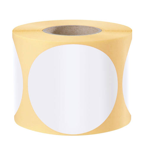 Markierungspunkt blanko, weiß, Papier ablösbar , Ø 75 mm, 500 St./Rolle Markierungspunkt blanko, weiß, Papier ablösbar , Ø 75 mm, 500 St./Rolle