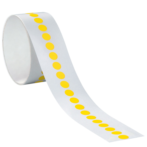 Markierungspunkte blanko, gelb, Folie selbstklebend , Ø 25 mm, 100 St./Rolle Markierungspunkte blanko, gelb, Folie selbstklebend , Ø 25 mm, 100 St./Rolle