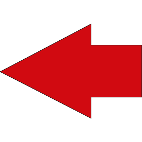Mini-Richtungspfeil gerade, rot, Folie selbstklebend, 9 mm x 6 mm, 10 St./Bogen Mini-Richtungspfeil gerade, rot, Folie selbstklebend, 9 mm x 6 mm, 10 St./Bogen