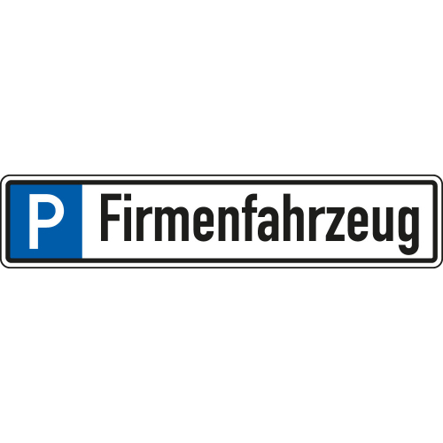 Parkpl.sch.Firmenfahrzeug,BS 1,520x110mm Parkpl.sch.Firmenfahrzeug,BS 1,520x110mm
