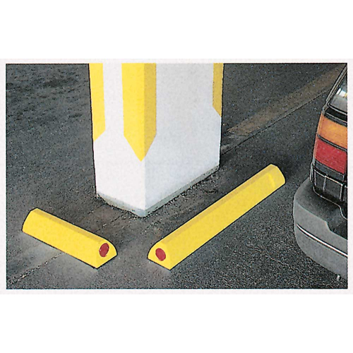 Parkplatzbegrenzung, mit 2 roten Reflektoren, gelb, Kunststoff, 900 mm x 100 mm x 90 mm, 1 Stück