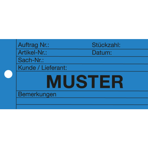 Qualitätsanhänger: Muster, blau, Karton mit Metallöse, 140 mm x 66 mm, 100 St./Verpackungseinheit Qualitätsanhänger: Muster, blau, Karton mit Metallöse, 140 mm x 66 mm, 100 St./Verpackungseinheit