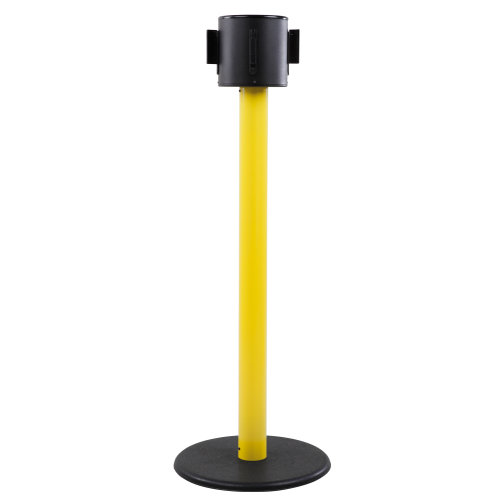 RS-GUIDESYSTEMS Gurtpfosten Indoor, Auszug beidseitig, gelb, Gurt gelb-schwarz, Kunststoff, Ø 65 mm, 50 mm, 2 x 4 m, 1 Stück RS-GUIDESYSTEMS Gurtpfosten Indoor, Auszug beidseitig, gelb, Gurt gelb-schwarz, Kunststoff, Ø 65 mm, 50 mm, 2 x 4 m, 1 Stück