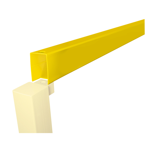 Rammschutz-Querbalken, zum Aufdübeln, kunststoffbeschichteter Stahl, gelb, 1200 mm, 1 Stück Rammschutz-Querbalken, zum Aufdübeln, kunststoffbeschichteter Stahl, gelb, 1200 mm, 1 Stück