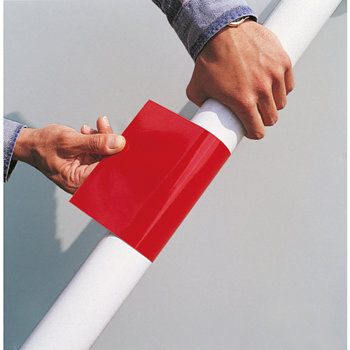 Reflexring, für Parkpfosten und -bügel, rot, Reflexfolie selbstklebend, 150 mm x 150 mm,1 Stück