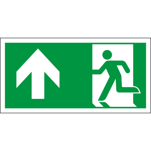 Rettungszeichen: Rettungsweg geradeaus für CEAG EURO X LED AT, Folie selbstklebend, 200 x 150 mm