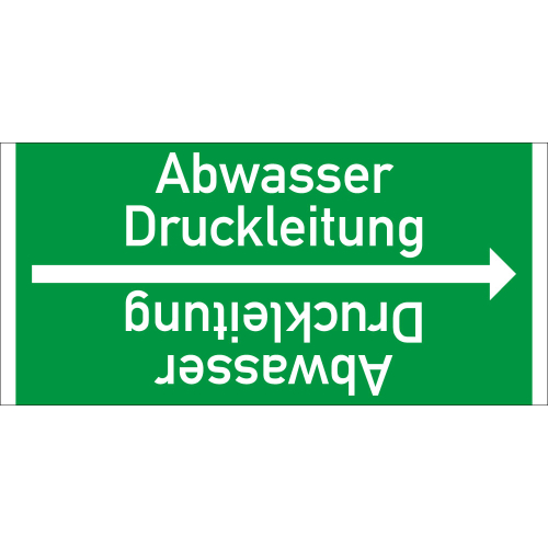 Rohrleitungsband: Abwasser Druckleitung, DIN 2403, für Rohre ab Ø 15 mm, Folie selbstklebend, 33 m/Rolle