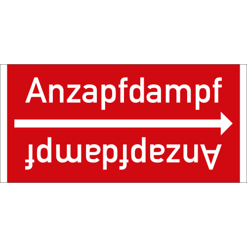 Rohrleitungsband: Anzapfdampf, DIN 2403, für Rohre ab Ø 15 mm, Folie selbstklebend, 33 m/Rolle