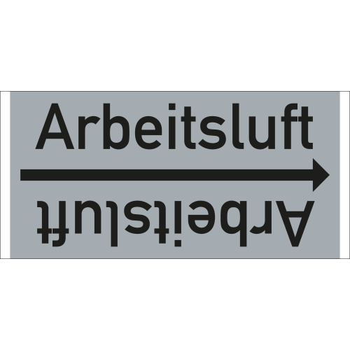 Rohrleitungsband: Arbeitsluft, DIN 2403, für Rohre ab Ø 15 mm, Folie selbstklebend, 33 m/Rolle