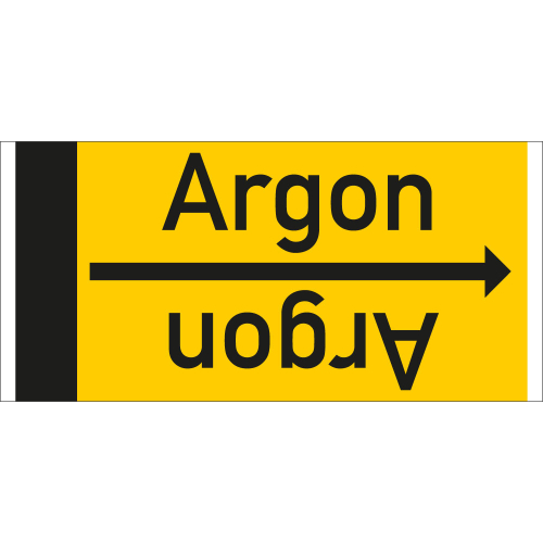 Rohrleitungsband: Argon, DIN 2403, für Rohre ab Ø 15 mm, Folie selbstklebend, 33 m/Rolle