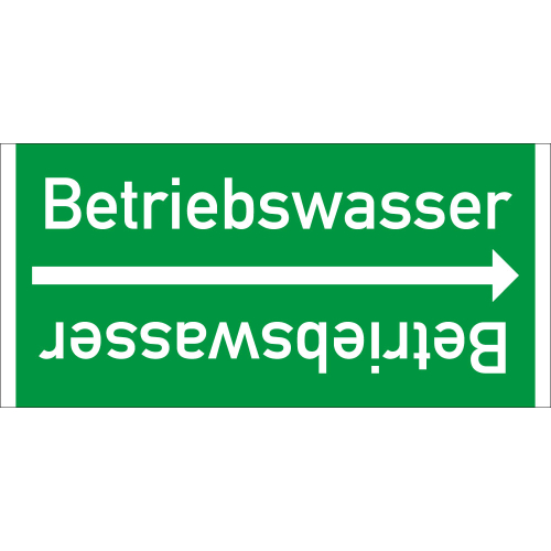 Rohrleitungsband: Betriebswasser, DIN 2403, für Rohre ab Ø 15 mm, Folie selbstklebend, 33 m/Rolle