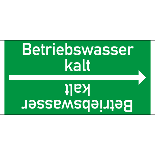Rohrleitungsband: Betriebswasser kalt, DIN 2403, für Rohre ab Ø 15 mm, Folie selbstklebend, 33 m/Rolle