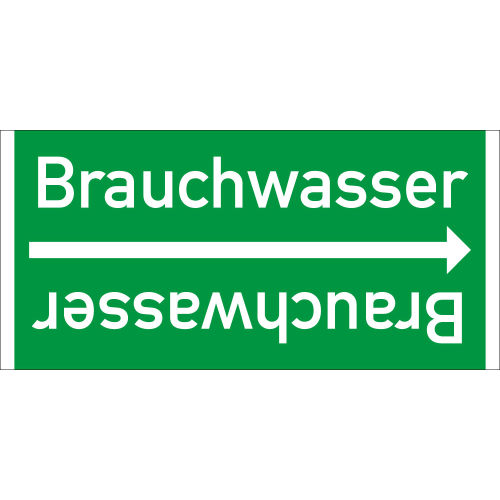 Rohrleitungsband: Brauchwasser, DIN 2403, für Rohre ab Ø 15 mm, Folie selbstklebend, 33 m/Rolle