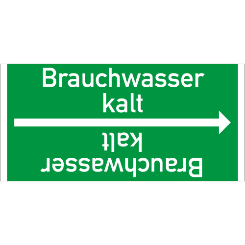 Rohrleitungsband: Brauchwasser kalt, DIN 2403, für Rohre ab Ø 15 mm, Folie selbstklebend, 33 m/Rolle