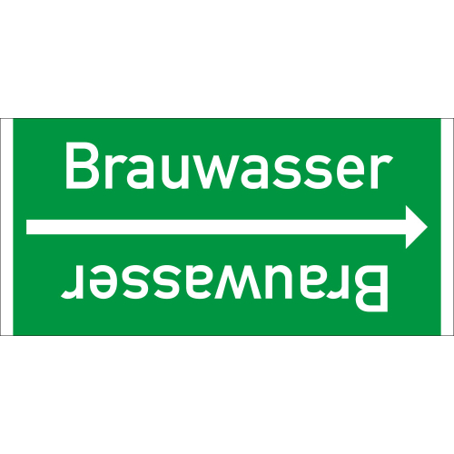 Rohrleitungsband: Brauwasser, DIN 2403, für Rohre ab Ø 15 mm, Folie selbstklebend, 33 m/Rolle