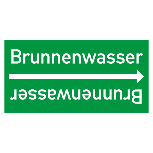Rohrleitungsband: Brunnenwasser, DIN 2403, für Rohre ab Ø 15 mm, Folie selbstklebend, 33 m/Rolle