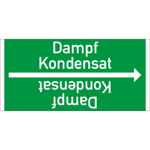 Rohrleitungsband: Dampf Kondensat, DIN 2403, für Rohre ab Ø 15 mm, Folie selbstklebend, 33 m/Rolle