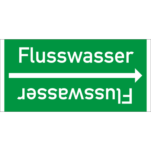 Rohrleitungsband: Flusswasser, DIN 2403, für Rohre ab Ø 15 mm, Folie selbstklebend, 33 m/Rolle