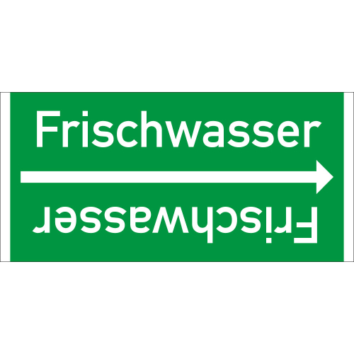 Rohrleitungsband: Frischwasser, DIN 2403, für Rohre ab Ø 15 mm, Folie selbstklebend, 33 m/Rolle